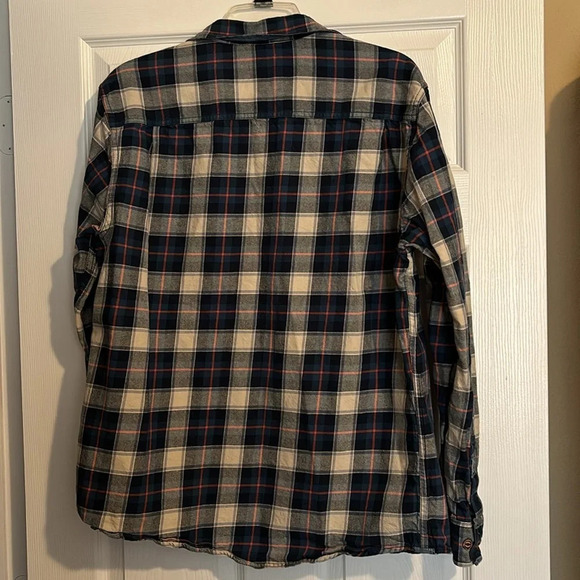 Weatherproof men’s blue plaid long sleeve button down flannel shirt size large - Picture 5 of 8